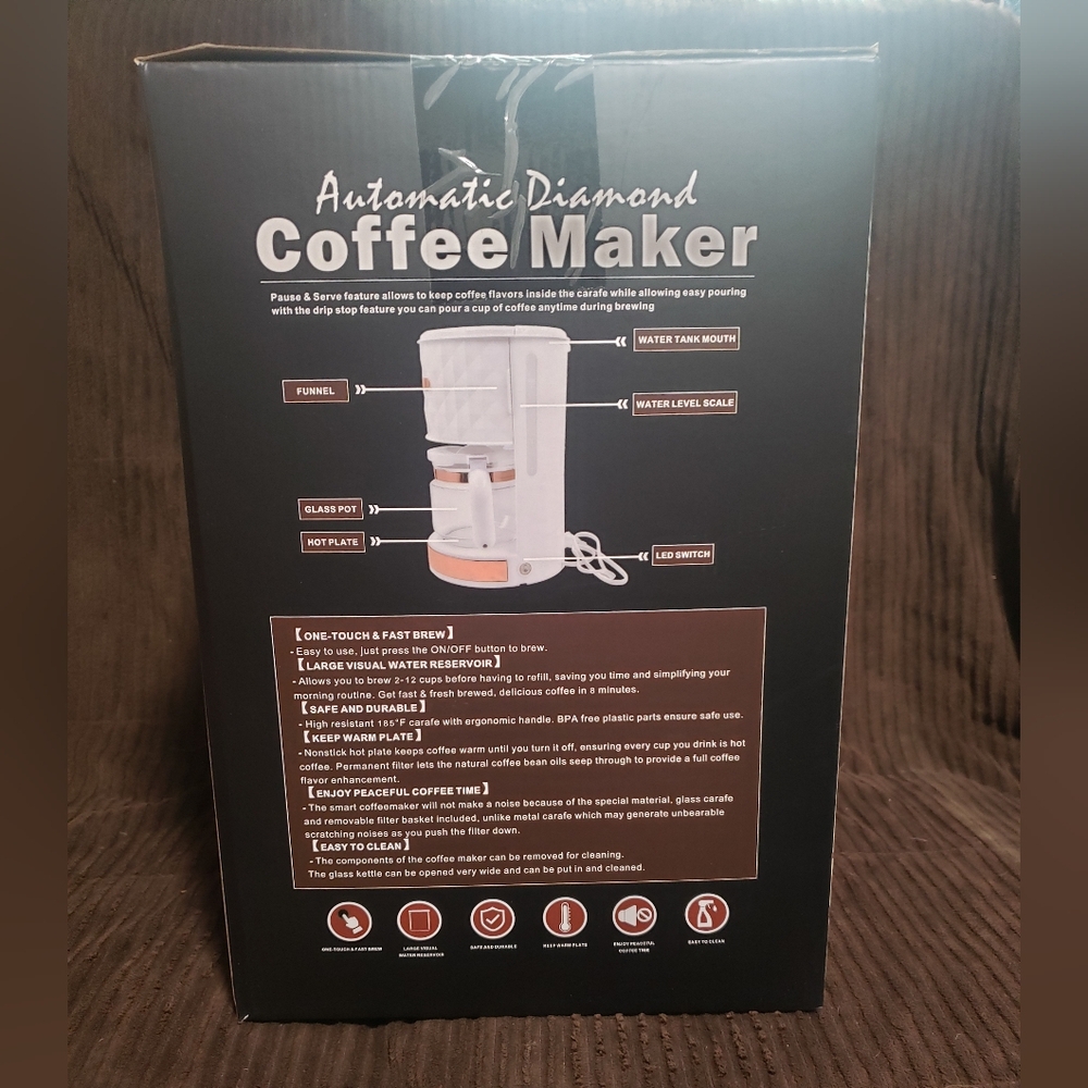 Coffee Maker, 12 cups, Automatic Diamond - Picture 3 of 3